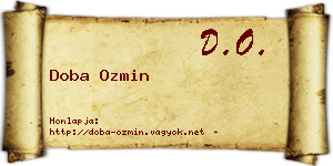 Doba Ozmin névjegykártya